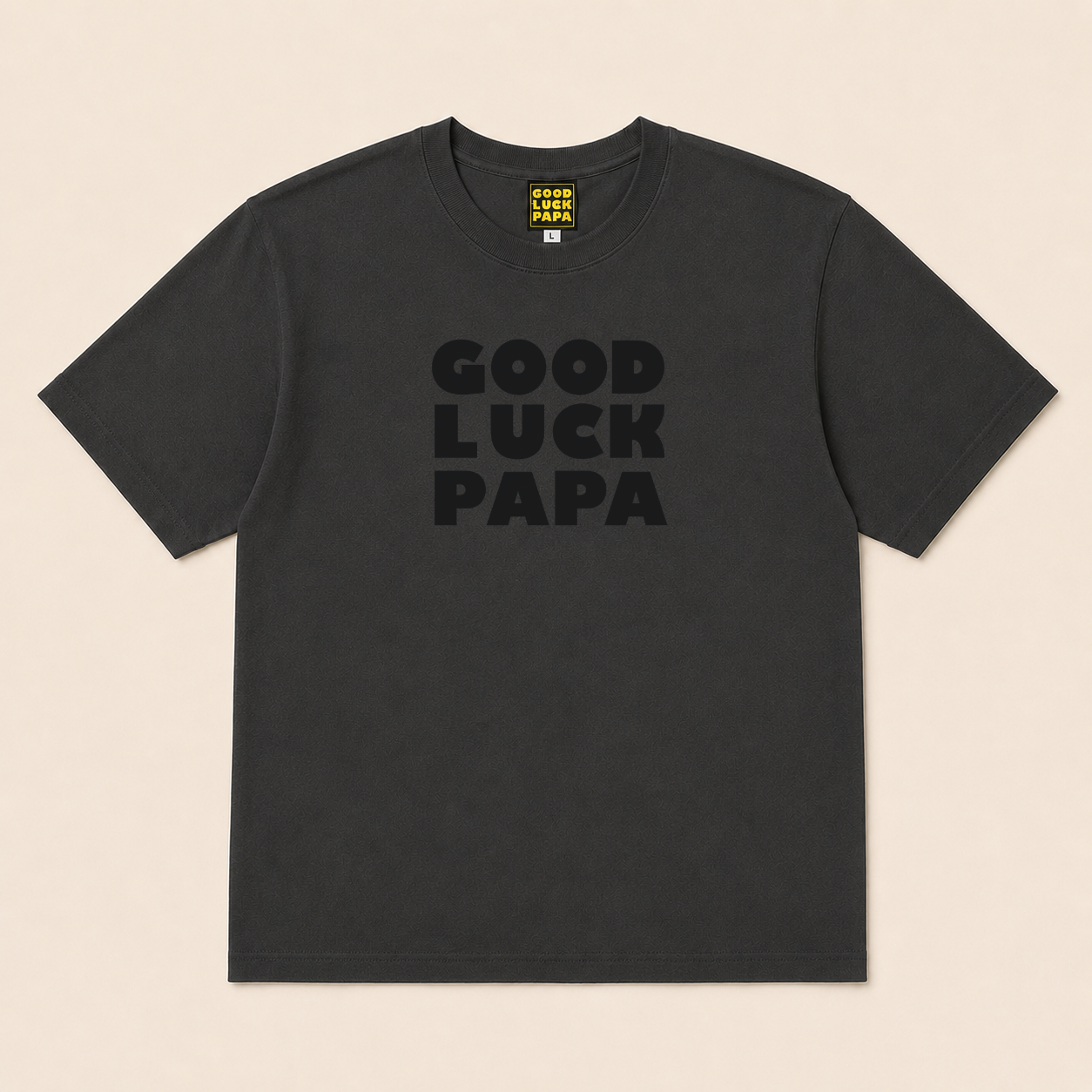 GOOD LUCK PAPA Tシャツ　スミ✖️ブラック